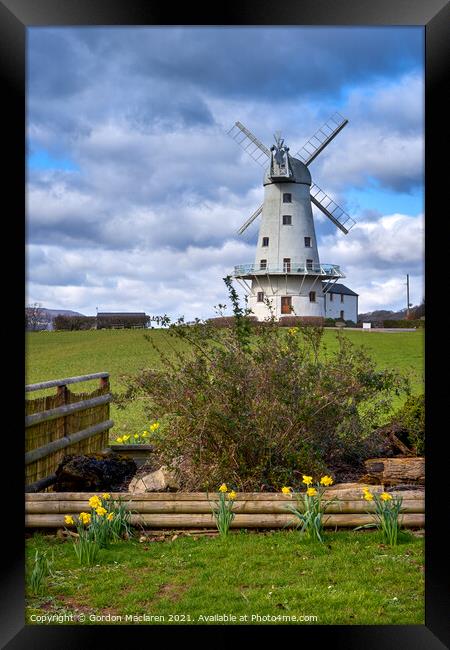 Llancayo Windmill, Usk Framed Print by Gordon Maclaren