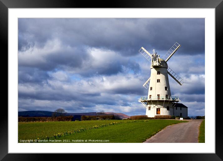 Llancayo Windmill, Usk, South Wales Framed Mounted Print by Gordon Maclaren