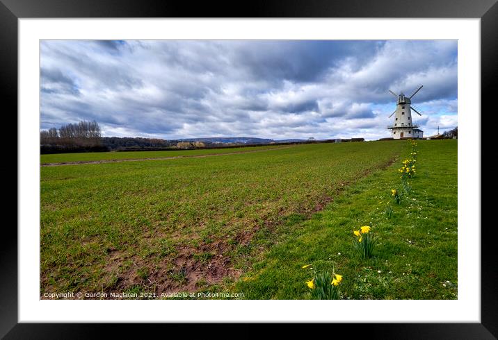 Llancayo Windmill, Usk, South Wales Framed Mounted Print by Gordon Maclaren