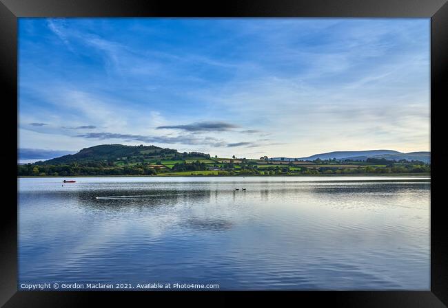 Llangorse Lake Brecon Beacons South Wales Framed Print by Gordon Maclaren