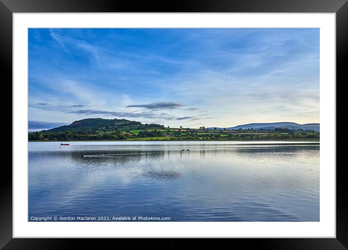 Llangorse Lake Brecon Beacons South Wales Framed Mounted Print by Gordon Maclaren