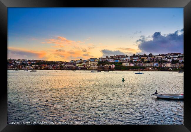 Beautiful Winter Sunset over Falmouth Harbour Framed Print by Gordon Maclaren