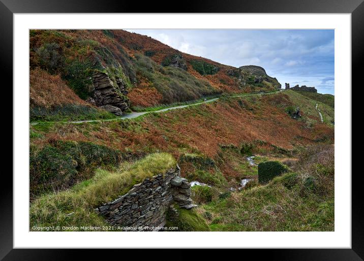 The path to Tintagel Castle, Cornwall Framed Mounted Print by Gordon Maclaren