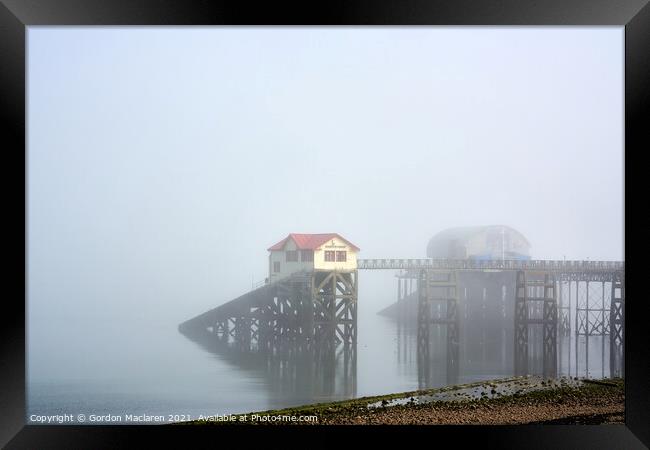 Mumbles Lifeboat Stations in the fog Framed Print by Gordon Maclaren