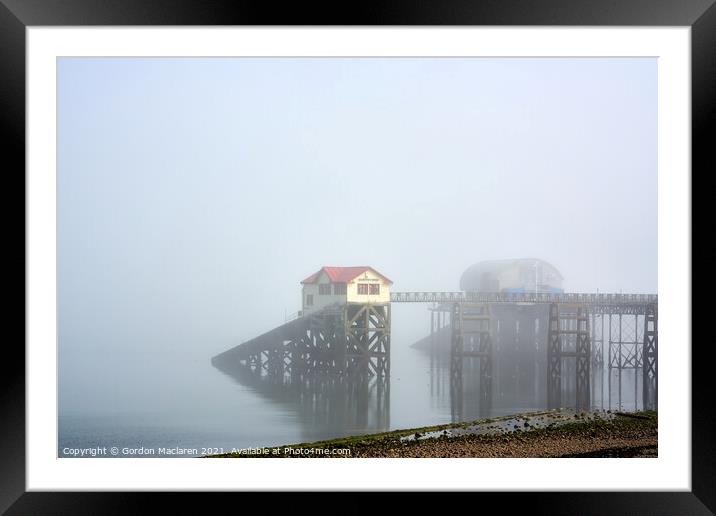 Mumbles Lifeboat Stations in the fog Framed Mounted Print by Gordon Maclaren