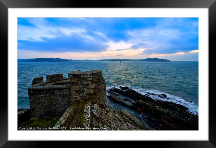 Cornish Sunrise, Pendennis, Falmouth Framed Mounted Print by Gordon Maclaren