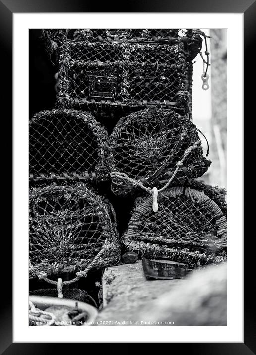 Lobster Pots, Mousehole, Cornwall Framed Mounted Print by Gordon Maclaren