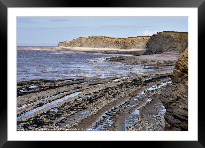 Kilve Beach Somerset England Framed Mounted Print by Gordon Maclaren