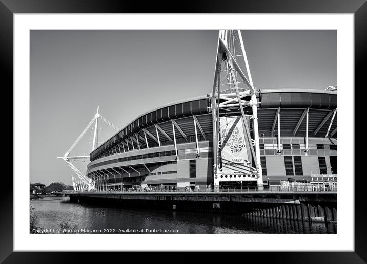 Match Day, Principality Stadium, Cardiff, Wales Framed Mounted Print by Gordon Maclaren