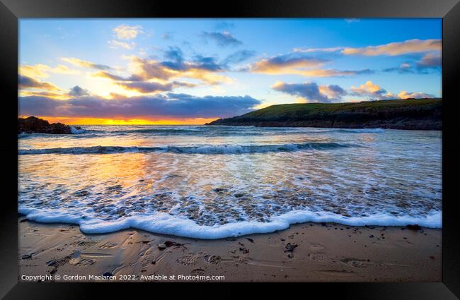 Sunset, Cable Bay, Anglesey, Wales Framed Print by Gordon Maclaren
