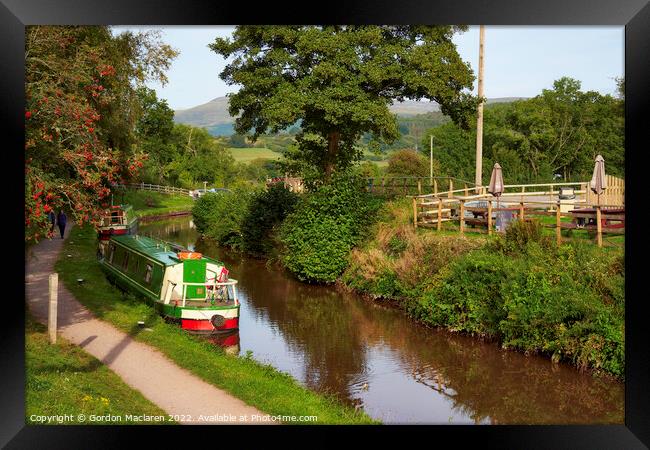 The Brecon and Monmouthshire Canal, Llangynidr  Framed Print by Gordon Maclaren