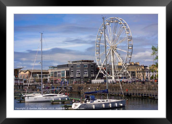 Mermaid Quay, Cardiff Bay, Wales Framed Mounted Print by Gordon Maclaren