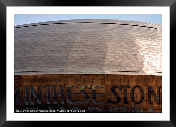 Millennium Centre Arts Complex Cardiff Bay Framed Mounted Print by Gordon Maclaren