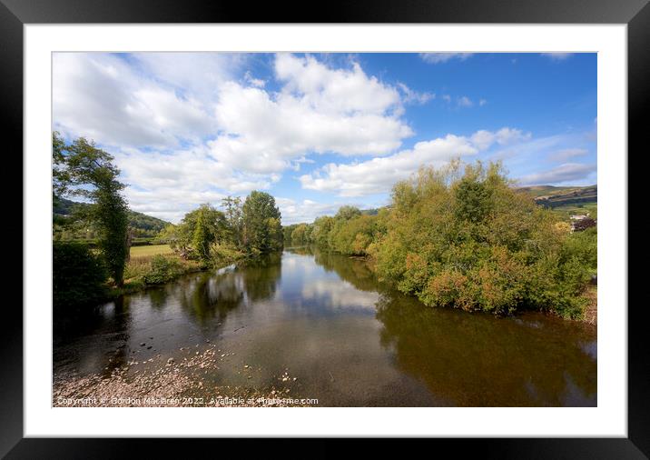 The River Usk as it passes through Crickhowell  Framed Mounted Print by Gordon Maclaren