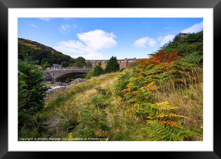 The Claerwen Reservoir Dam In Powys Framed Mounted Print by Gordon Maclaren