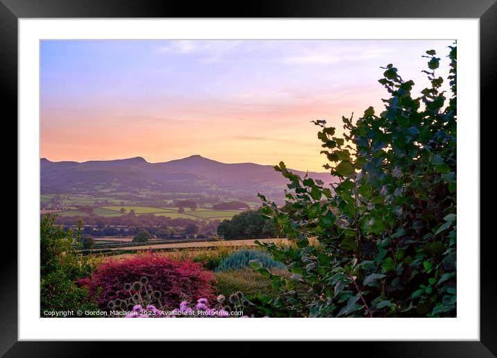 Sunset over Pen y Fan and Corn Du Framed Mounted Print by Gordon Maclaren