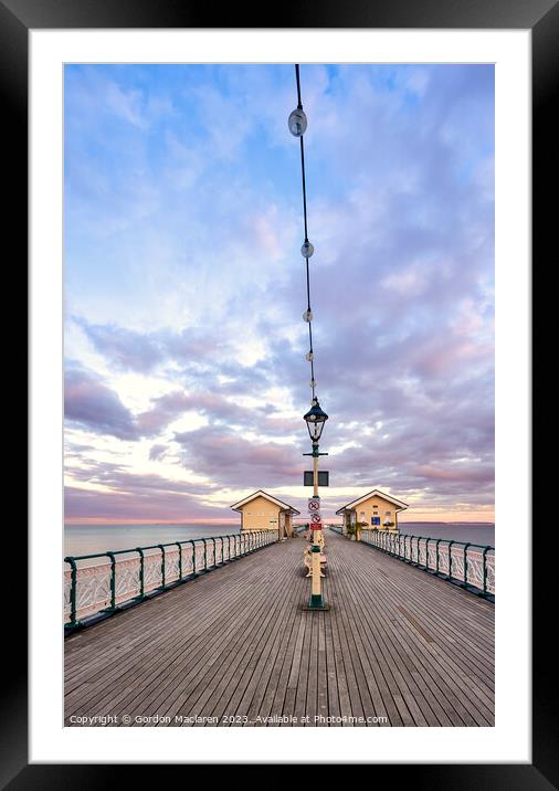 Sunset, Penarth Pier, South Wales Framed Mounted Print by Gordon Maclaren