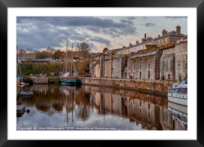 Charlestown Harbour Reflections Framed Mounted Print by Gordon Maclaren
