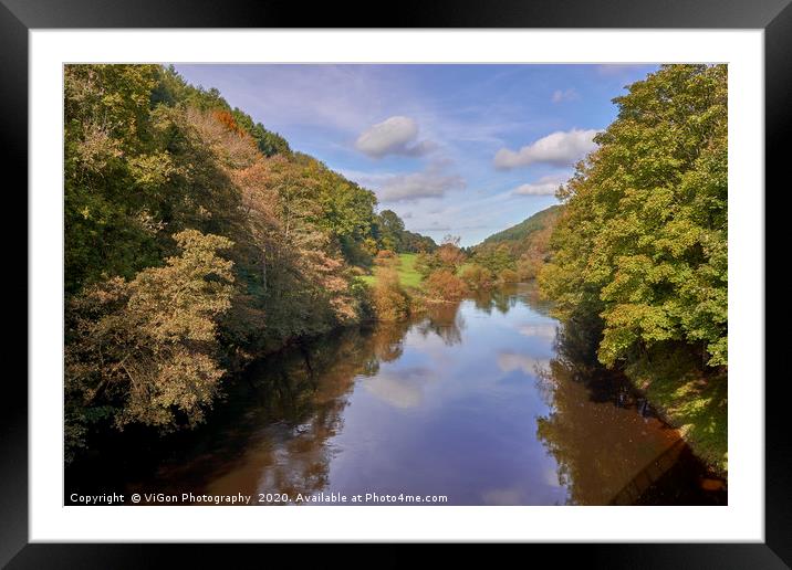 Autumn on the River Wye Framed Mounted Print by Gordon Maclaren