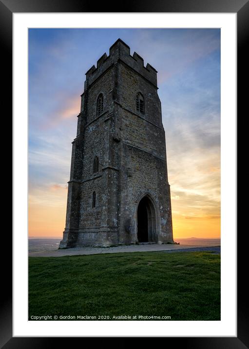 St Michael's Tower, Glastonbury Tor Framed Mounted Print by Gordon Maclaren