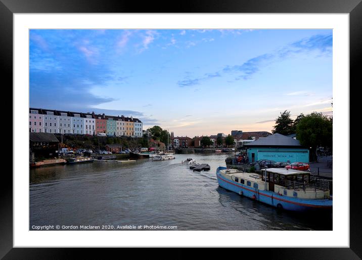 Sunset over Bristol Harbour Framed Mounted Print by Gordon Maclaren
