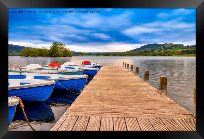 Jetty on Llangorse Lake Framed Print by Gordon Maclaren