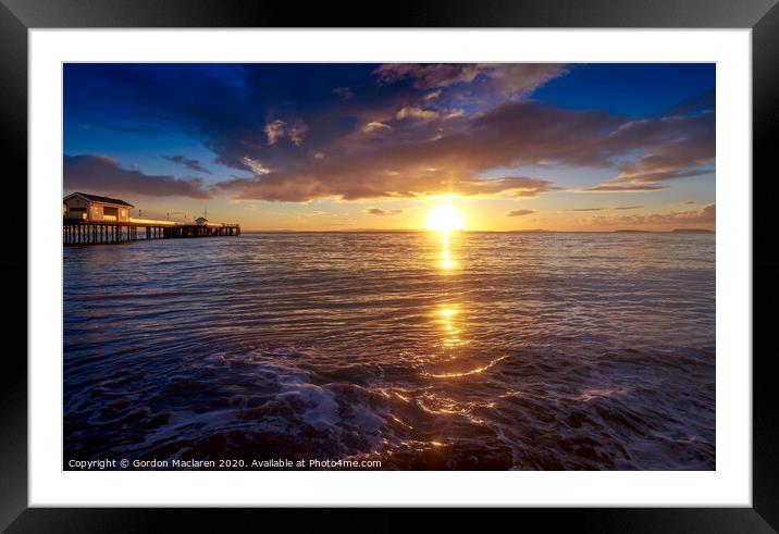 Sunrise Penarth Pier Framed Mounted Print by Gordon Maclaren