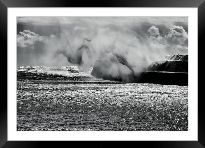 Engulfed by the Sea Framed Mounted Print by Gordon Maclaren