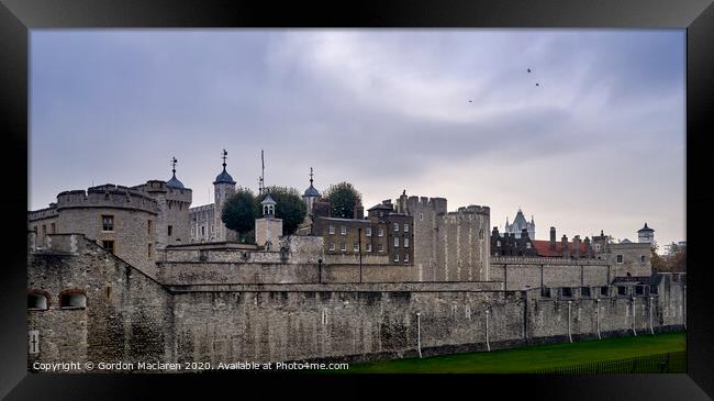 Tower of London Panorama Framed Print by Gordon Maclaren