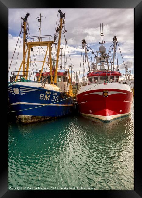 Fishing Boats, Padstow Harbour, Cornwall Framed Print by Gordon Maclaren