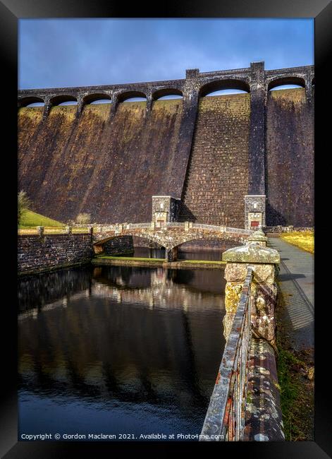 The Claerwen Reservoir Dam in Powys Framed Print by Gordon Maclaren