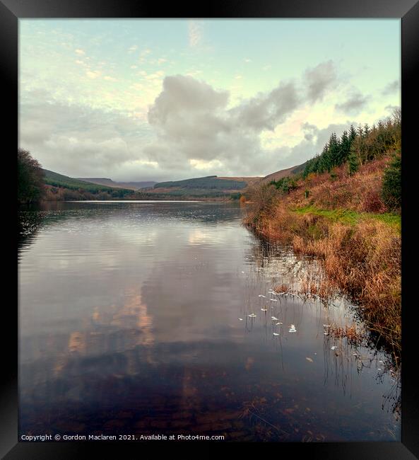 Pen y Fan in the Brecon Beacons shrouded in cloud at sunset Framed Print by Gordon Maclaren