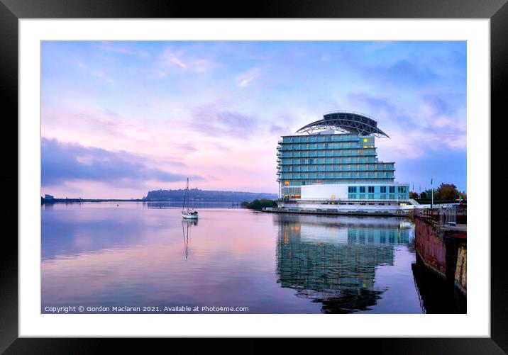 Sunrise over Cardiff Bay Framed Mounted Print by Gordon Maclaren