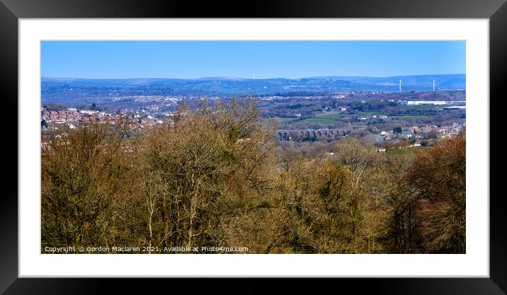Panoramic view of Hengoed Viaduct Framed Mounted Print by Gordon Maclaren