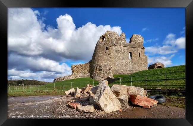 Ogmore Castle Bridgend South Wales Framed Print by Gordon Maclaren