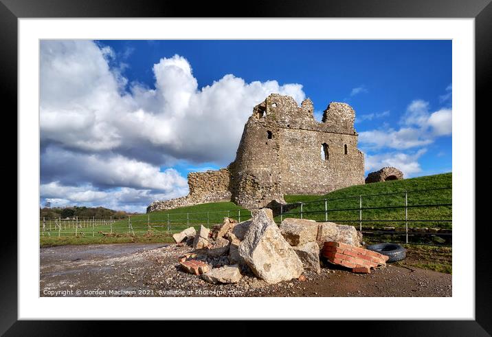 Ogmore Castle Bridgend South Wales Framed Mounted Print by Gordon Maclaren