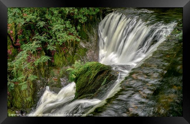 Waterfall on the Afon Einion, Dyfed Furnace Framed Print by Gordon Maclaren