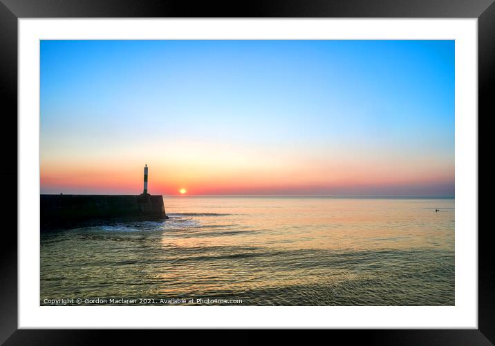 Sunset over Cardigan Bay Aberystwyth Framed Mounted Print by Gordon Maclaren