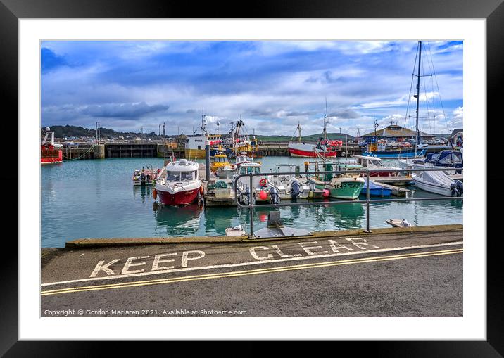 Padstow Harbour, Cornwall. Framed Mounted Print by Gordon Maclaren