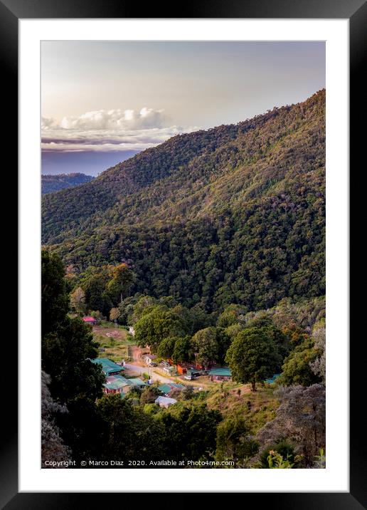Paradise in the mountains Framed Mounted Print by Marco Diaz