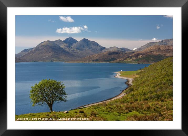 Cuillin View from North Fearns Isle of Raasay Scot Framed Mounted Print by Barbara Jones
