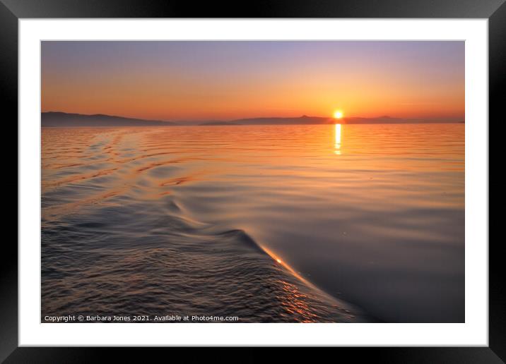 A Summer Sunset over Isle of  Raasay Scotland Framed Mounted Print by Barbara Jones