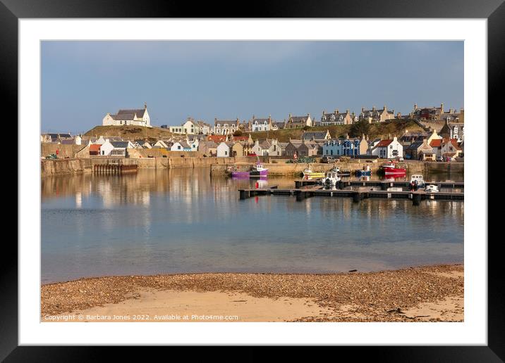 Findochty Harbour and Village Moray Coast Scotland Framed Mounted Print by Barbara Jones
