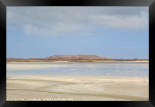 The Majestic Sands of North Uist Framed Print by Barbara Jones