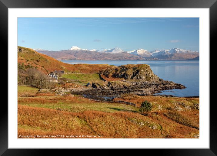 Isle of Skye, Aird of Sleat and Knoydart, Scotland Framed Mounted Print by Barbara Jones