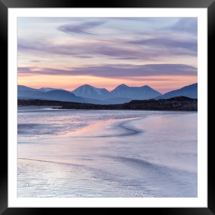 Skye Sunset in Winter, Ashaig, Scotland. Framed Mounted Print by Barbara Jones