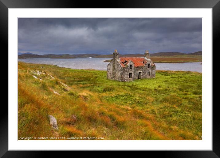 Callanish Derelict Cottage Ruin  Isle of Lewis Sco Framed Mounted Print by Barbara Jones