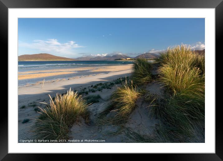 Traigh Seilebost Sunshine Isle of Harris Scotland. Framed Mounted Print by Barbara Jones