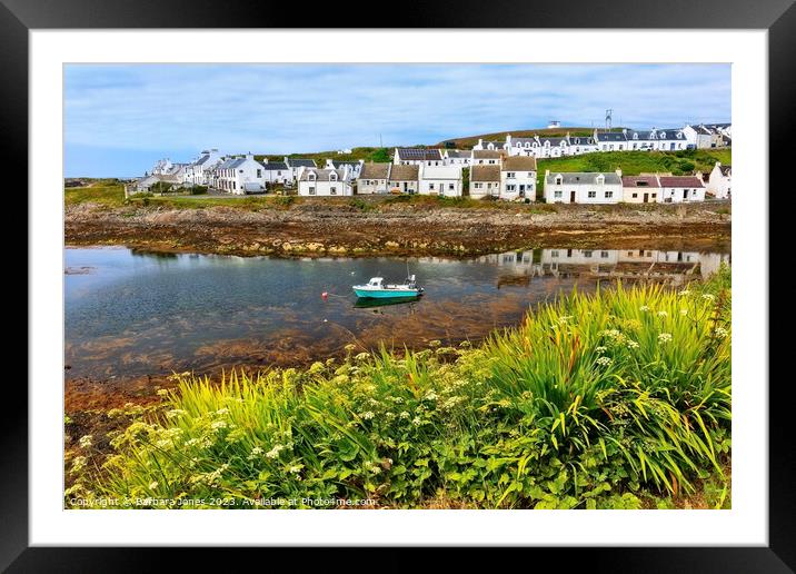Portnahaven in Summer Islay Scotland Framed Mounted Print by Barbara Jones