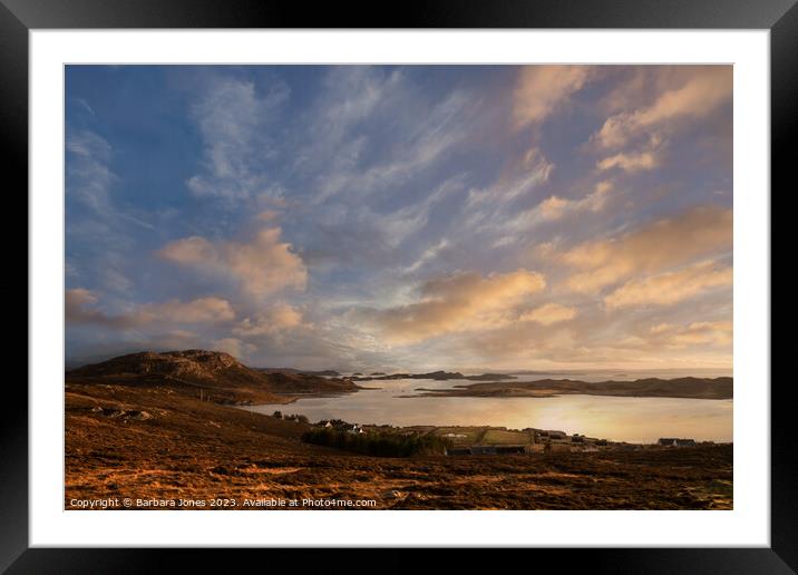  Summer Isles Sunset Scottish Highlands Framed Mounted Print by Barbara Jones
